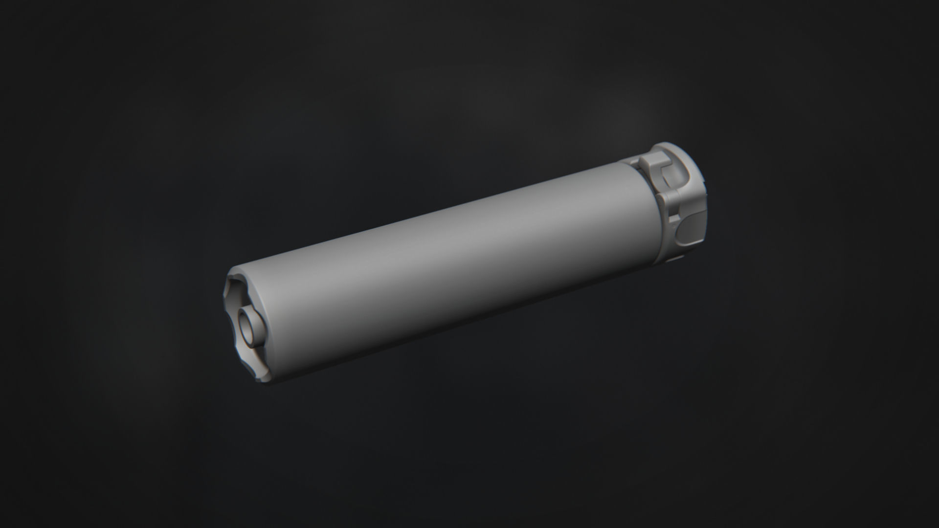 Surefire SOCOM762-MINI2 Suppressor Low-poly 3D model_12