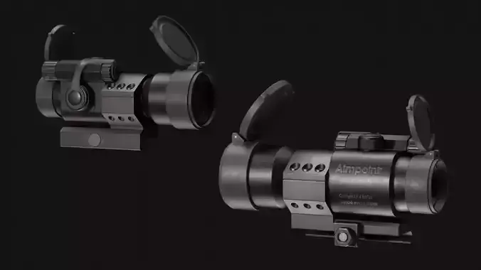 Aimpoint CompM2 Reddot Optic Sight with Killflash - Game Asset