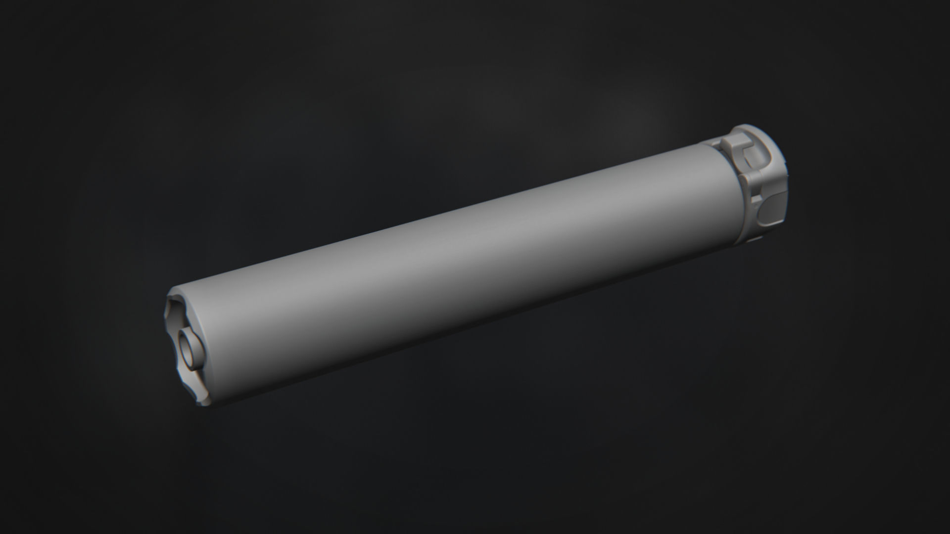 Surefire SOCOM762-RC2 Suppressor Low-poly 3D model_12