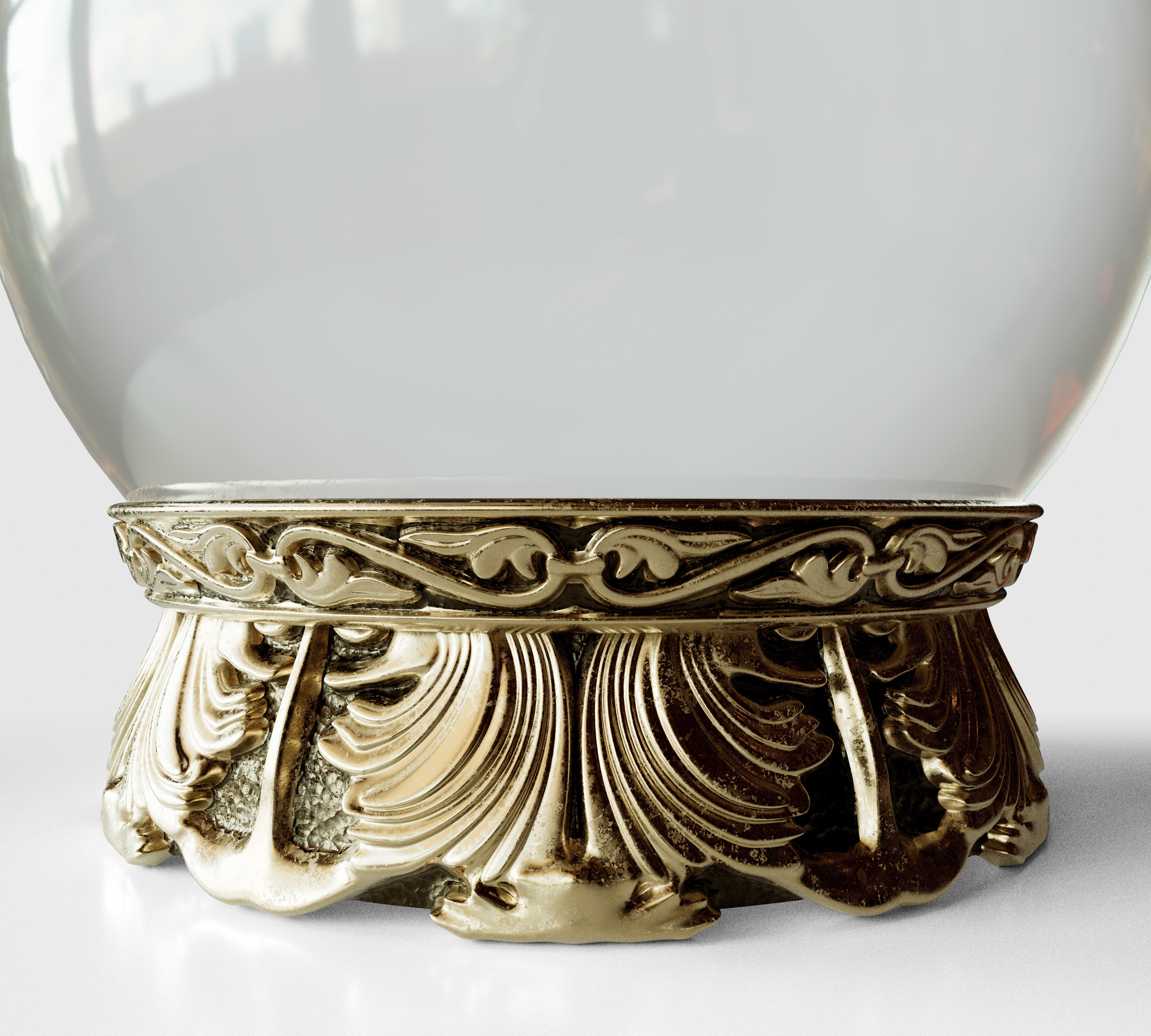 Ornate Crystal Ball 3D model_3