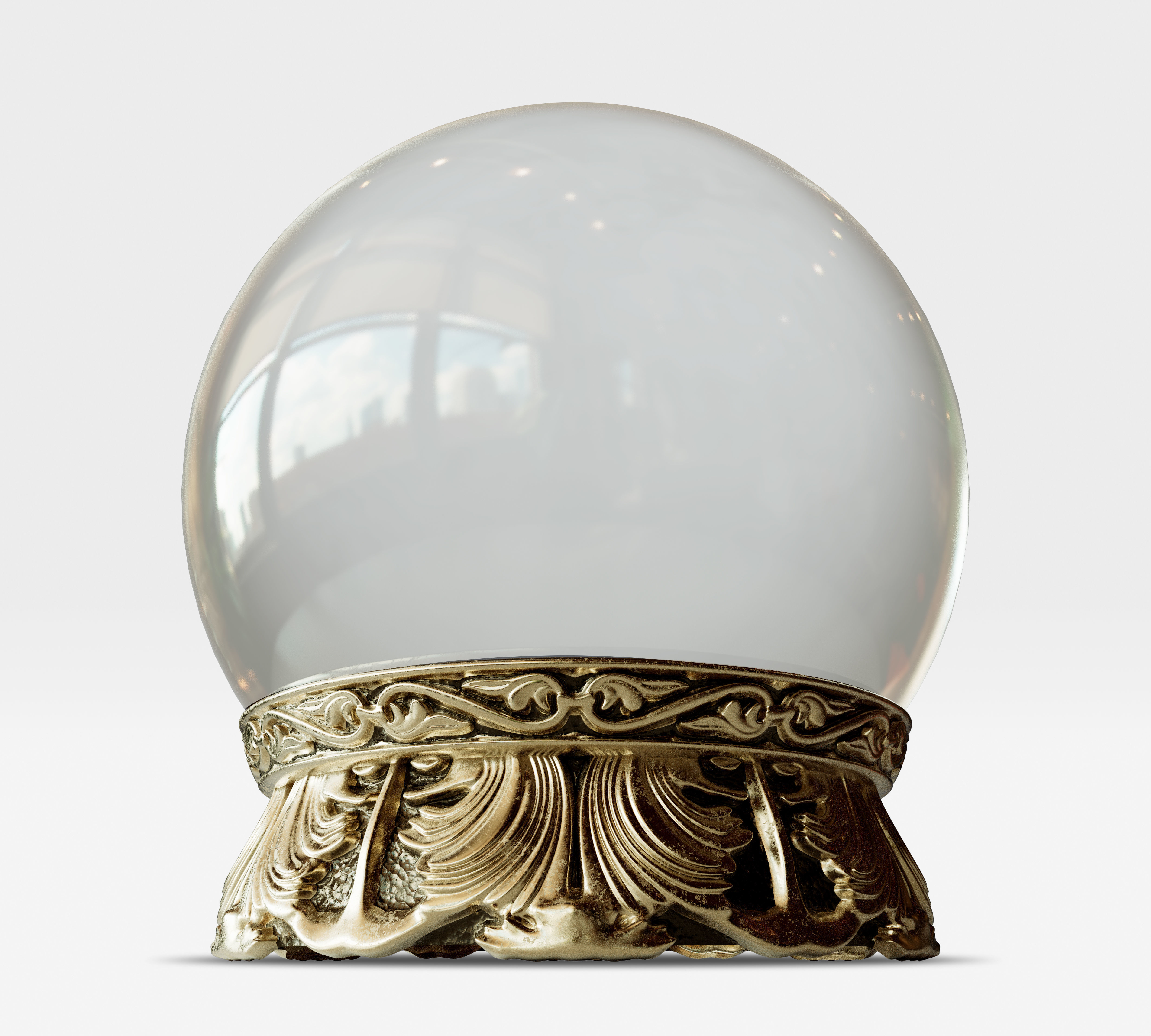 Ornate Crystal Ball 3D model_2