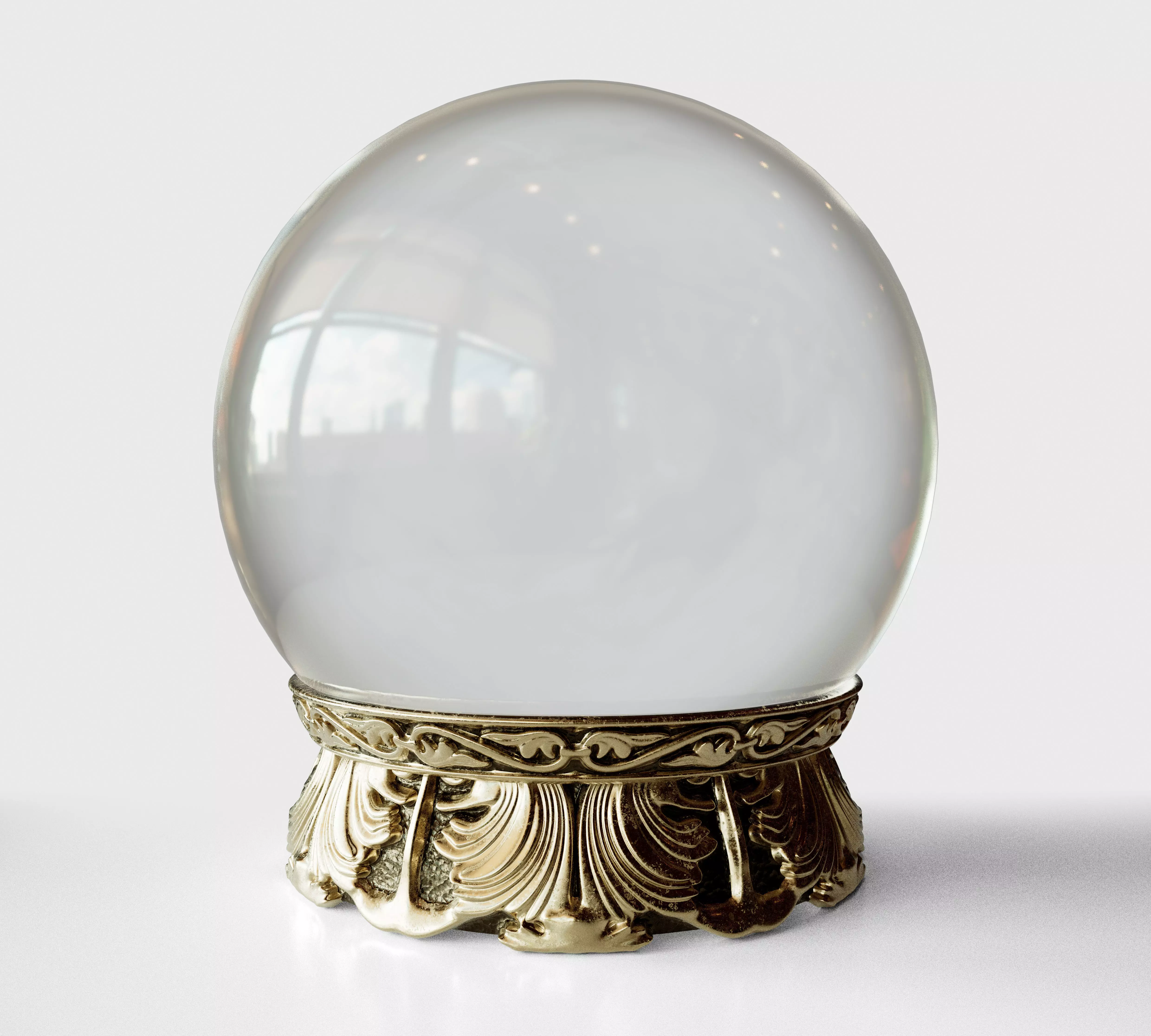 Ornate Crystal Ball 3D model_0