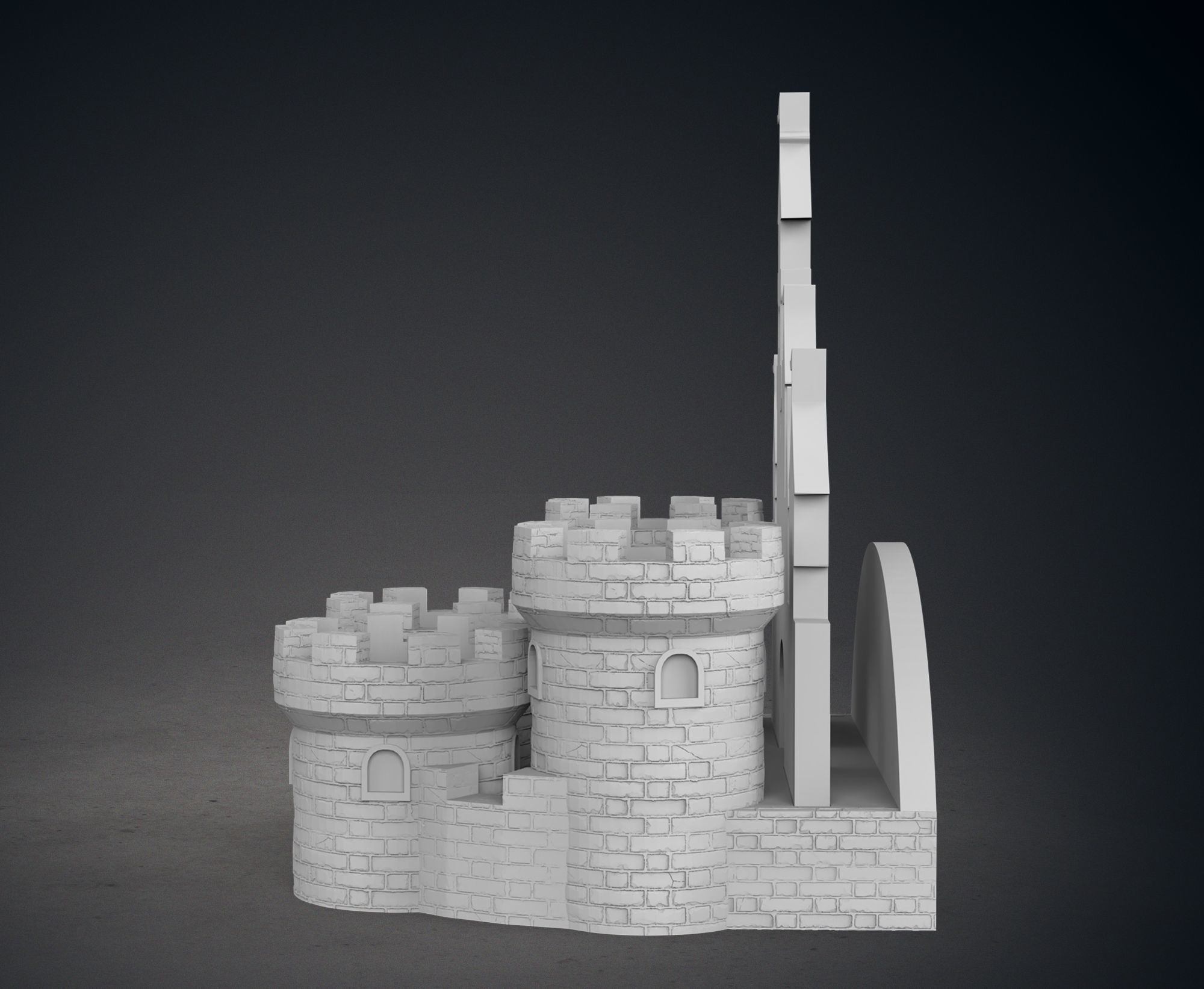 Castle Pen Holder 3D print model_3