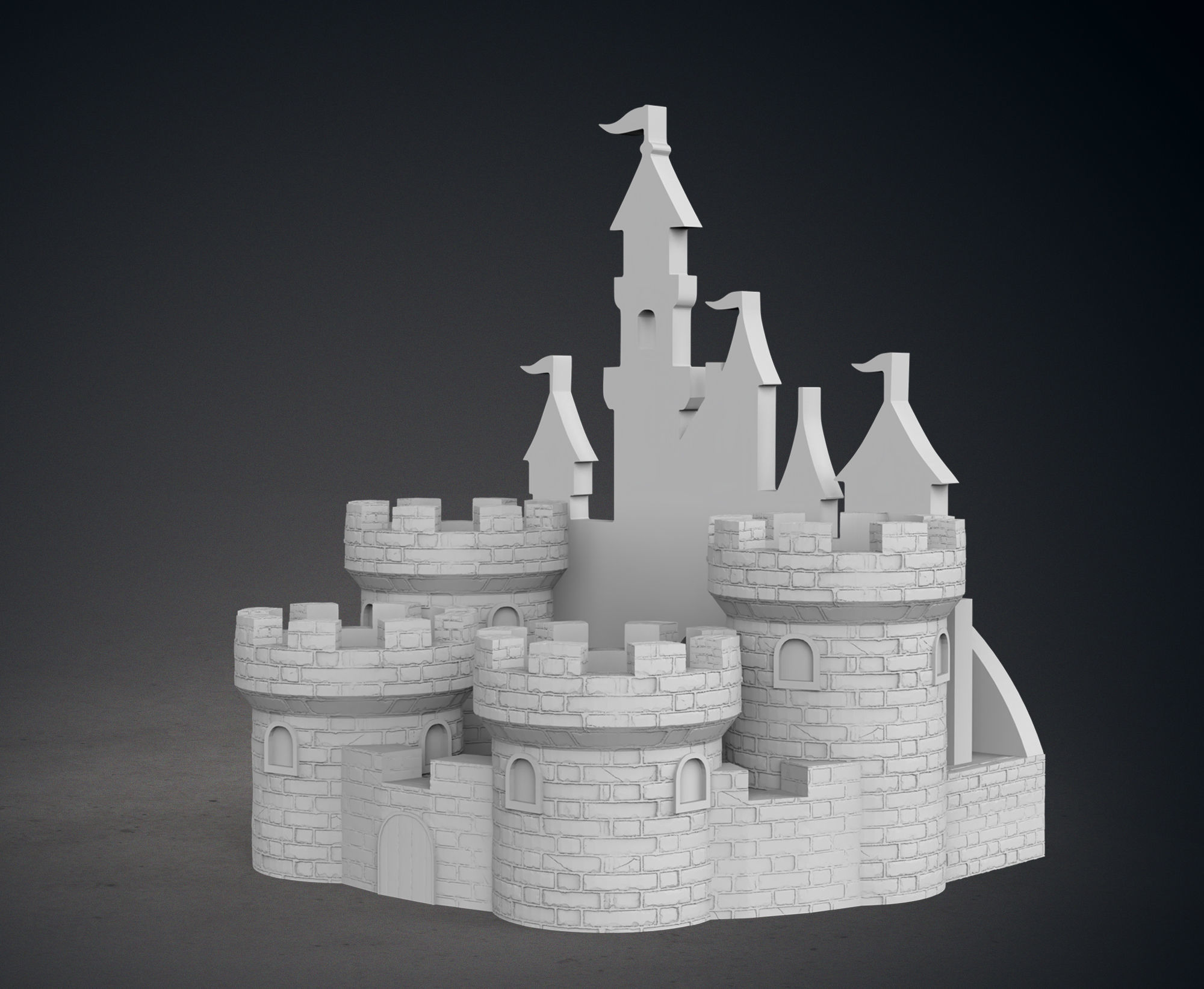 Castle Pen Holder 3D print model_2