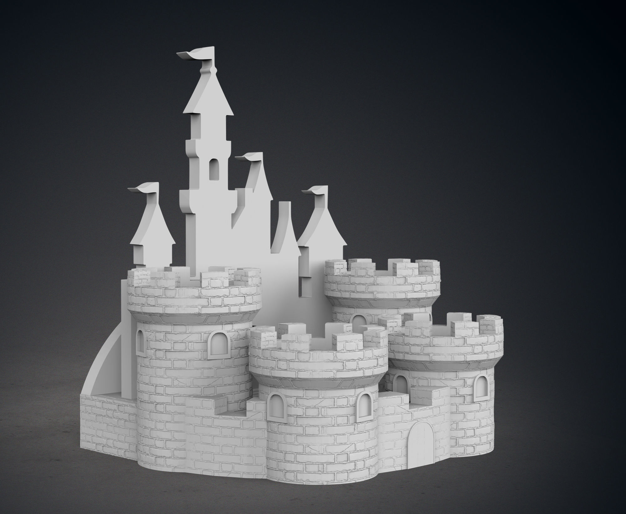 Castle Pen Holder 3D print model_8