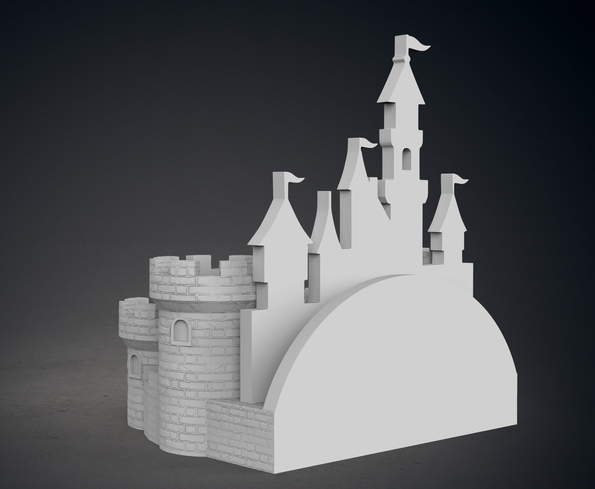 Castle Pen Holder 3D print model_4