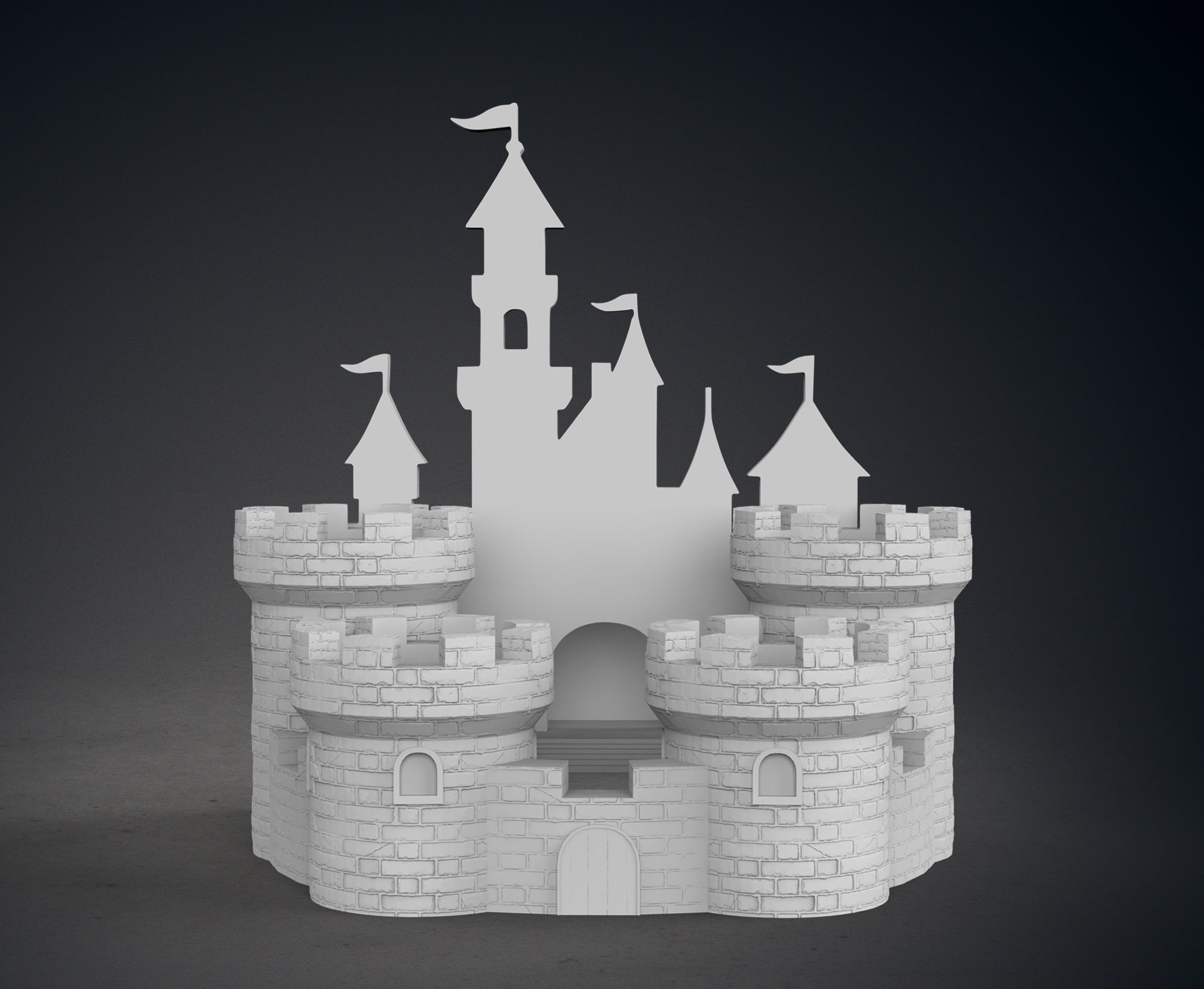 Castle Pen Holder 3D print model_9
