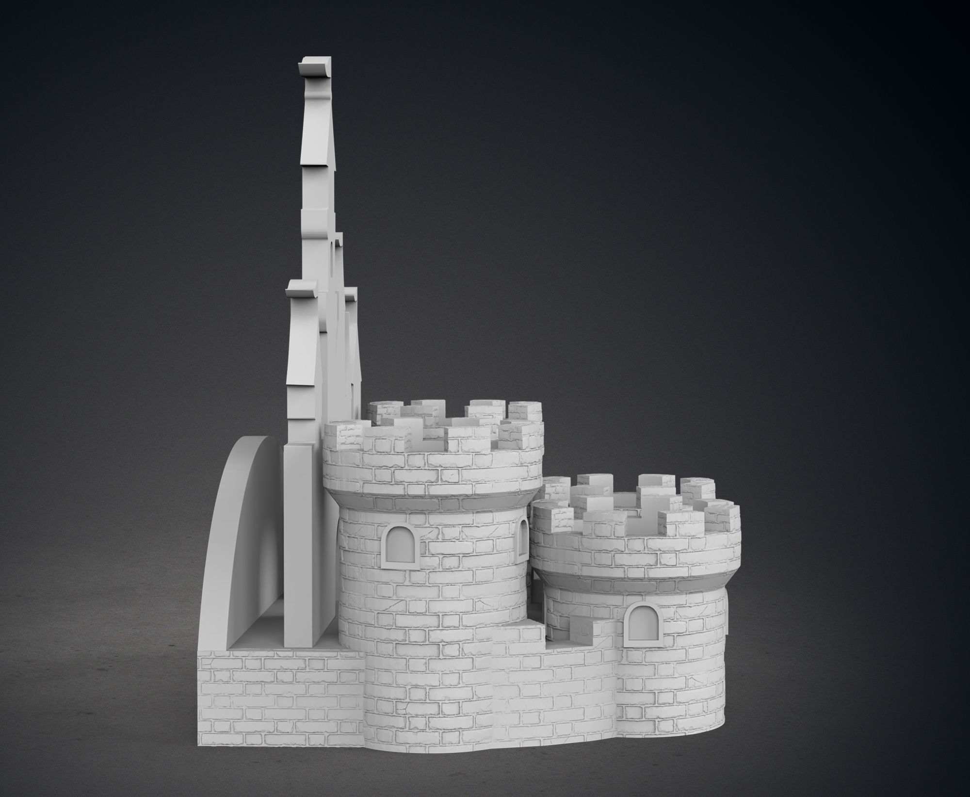 Castle Pen Holder 3D print model_7