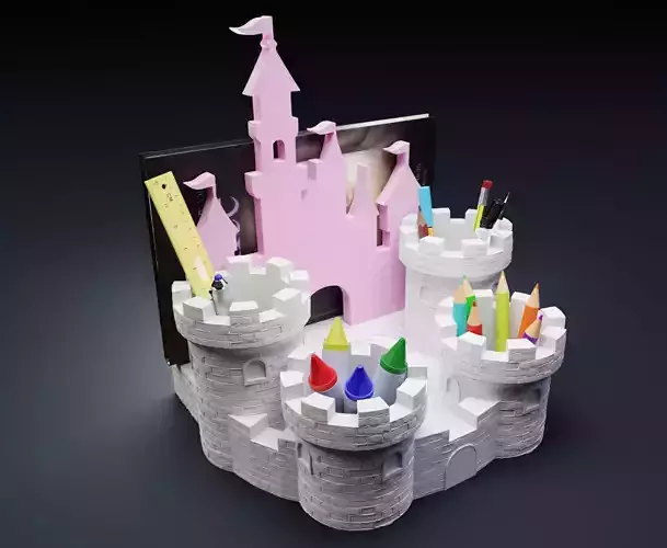 Castle Pen Holder 3D print model
