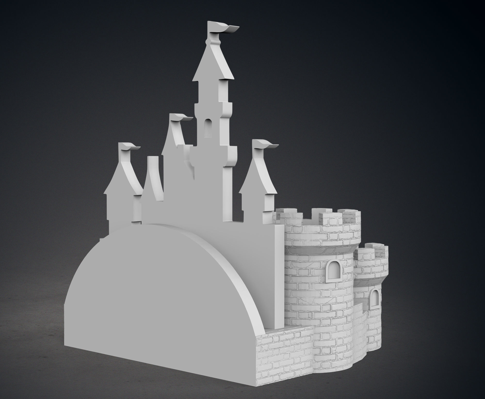 Castle Pen Holder 3D print model_6