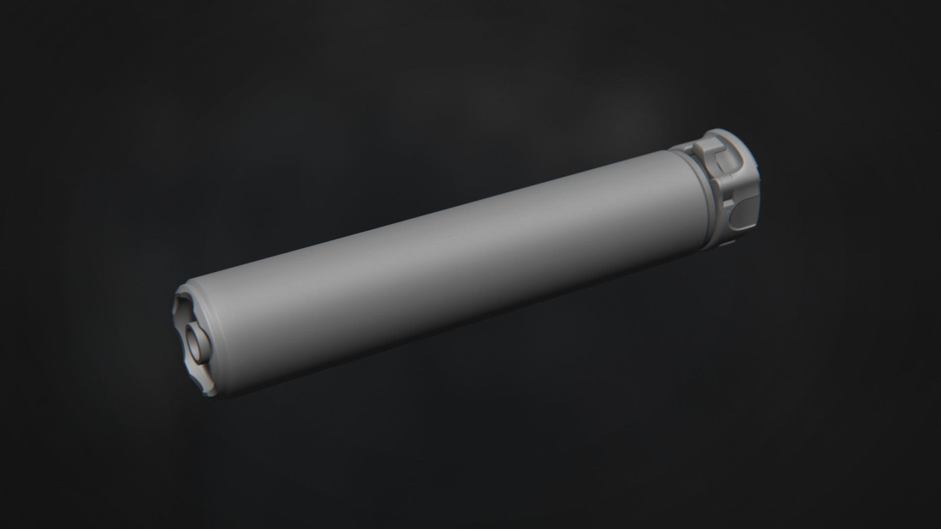 Surefire SOCOM762-TI2 Suppressor Low-poly 3D model_12