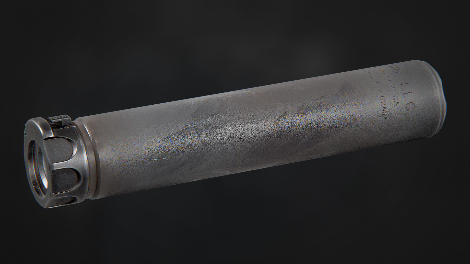 Surefire SOCOM762-TI2 Suppressor Low-poly 3D model_3