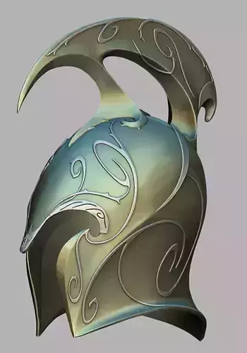 High Elven Warrior Helmet - Life-size and 1 to 6th Scales
