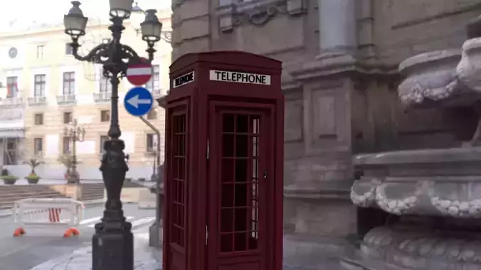 Telephone Booth 3D Model