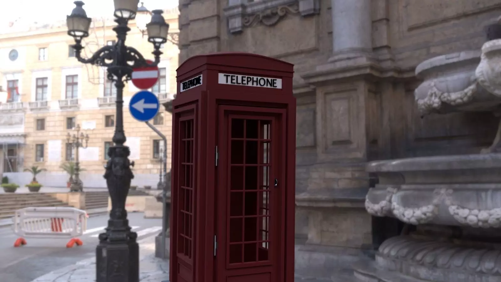 Telephone Booth 3D Model 3D model_0