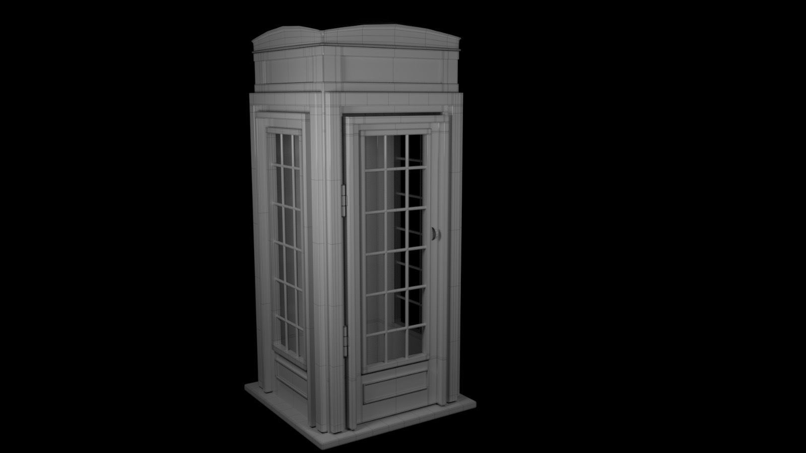 Telephone Booth 3D Model 3D model_1