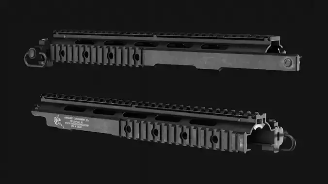 KAC M14 M1A RAS Picatinny Rail Handguard - Game Asset Low-poly 3D model