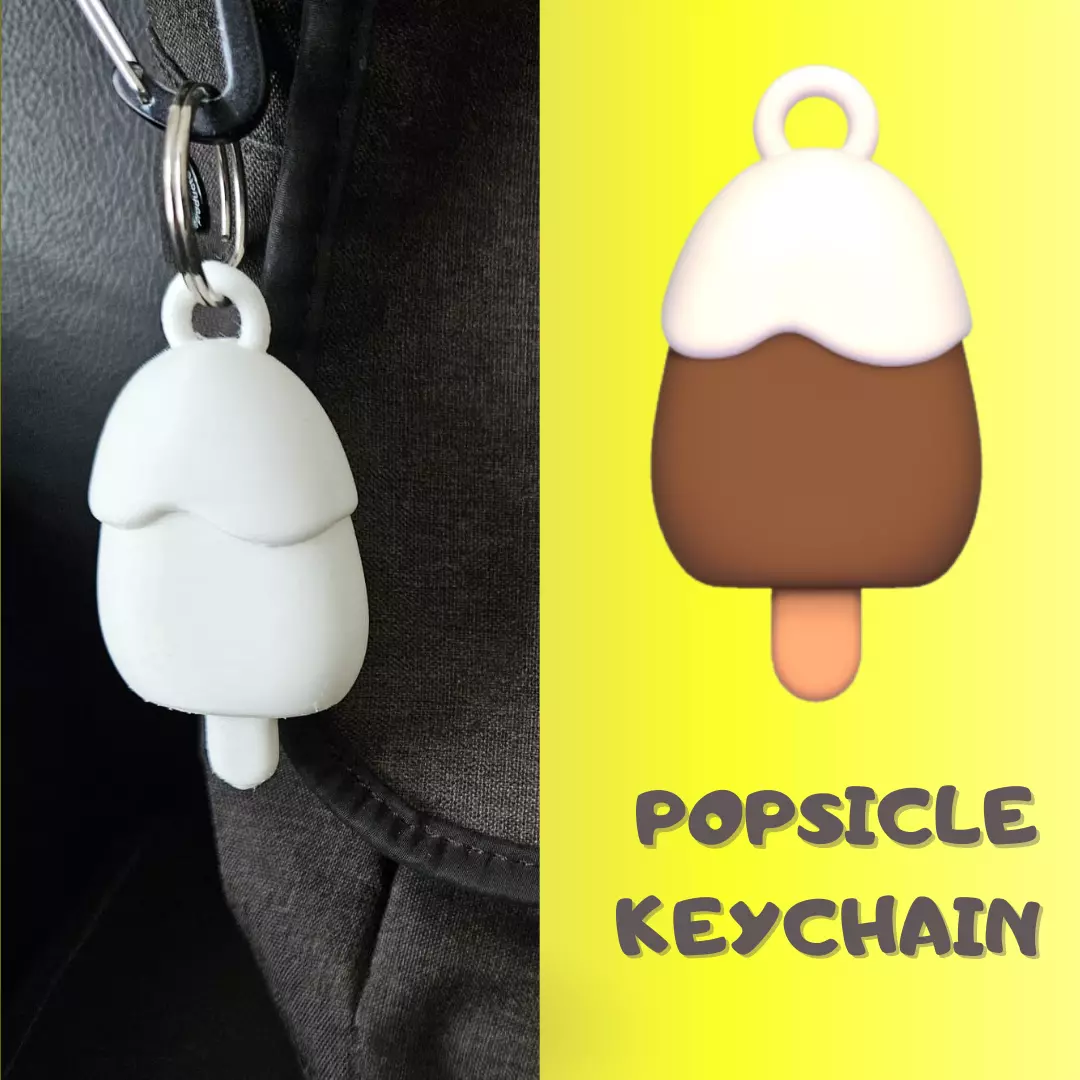 Popsicle Keychain 3D print model_0