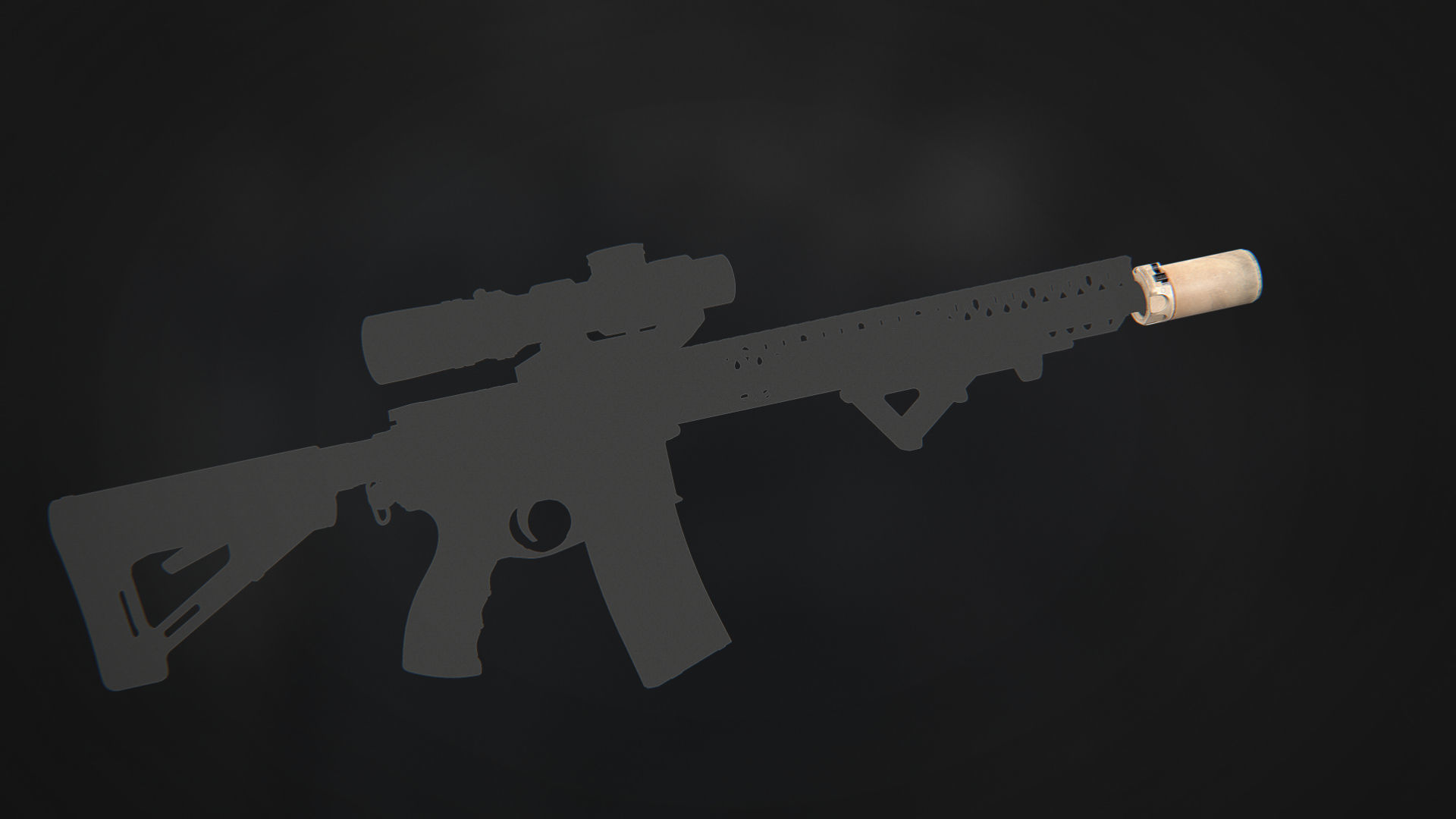 Surefire WARDEN Low-poly 3D model_9