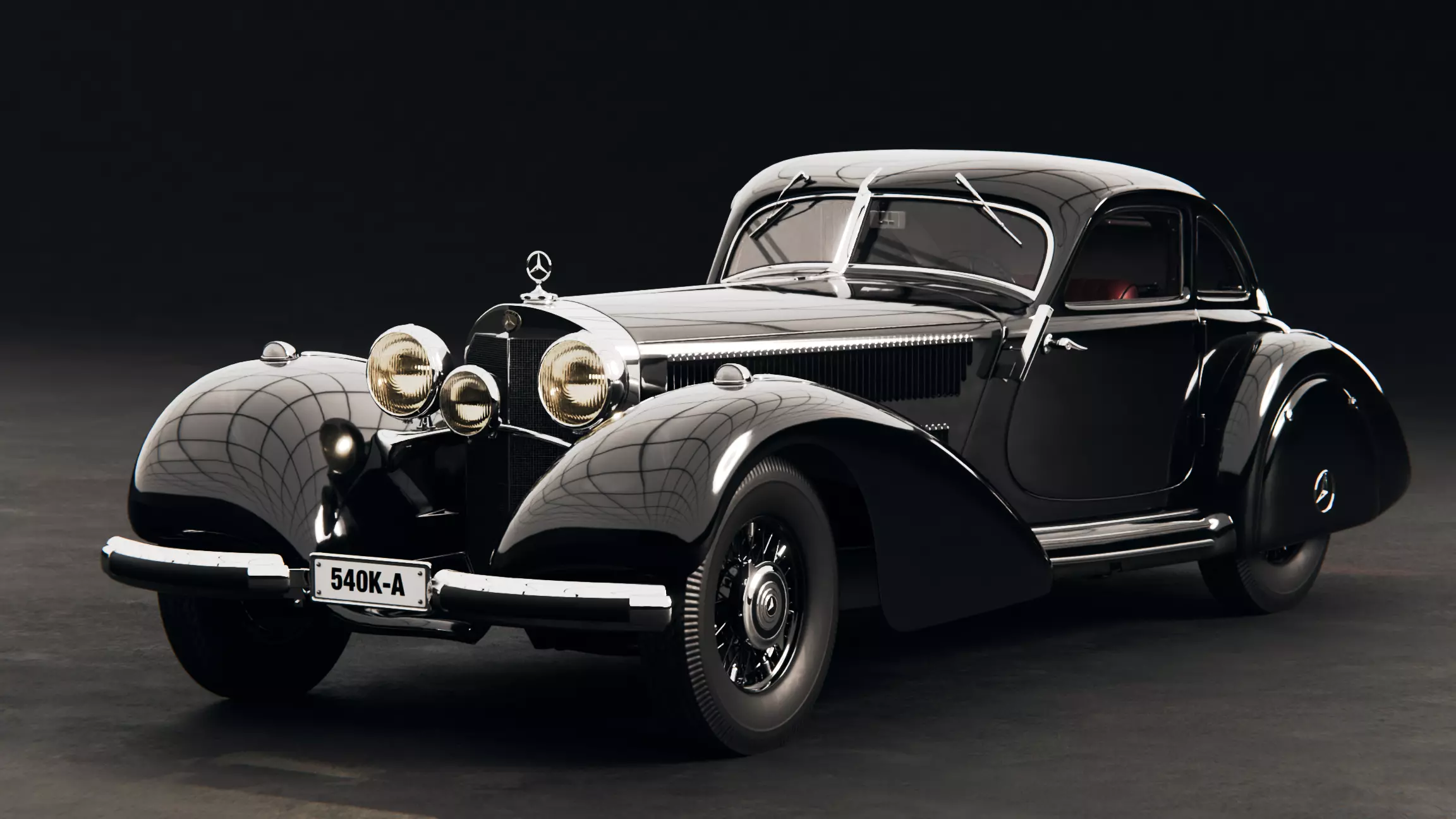 Mercedes 540k Autobahnkurier 3D model_0