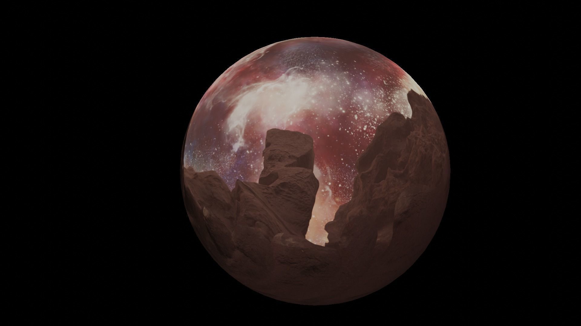 360 starfield crater environment sky Low-poly 3D model_16