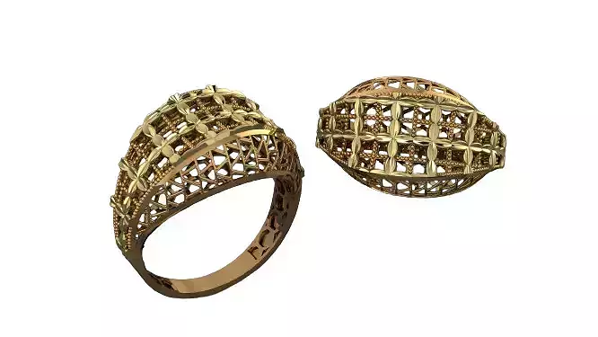 Turkish Style 20 Ladies ring Stl files