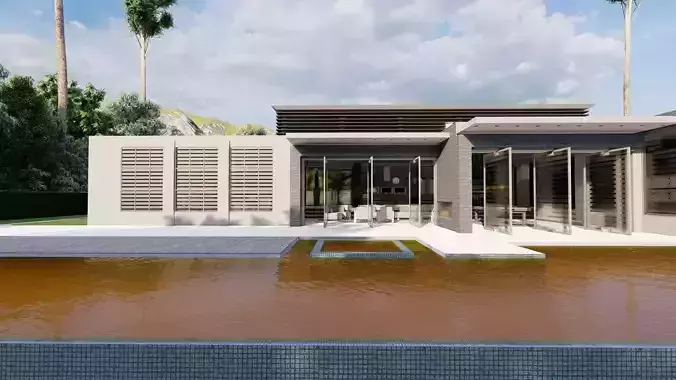 Casa Scene-villa-modern house 3D model