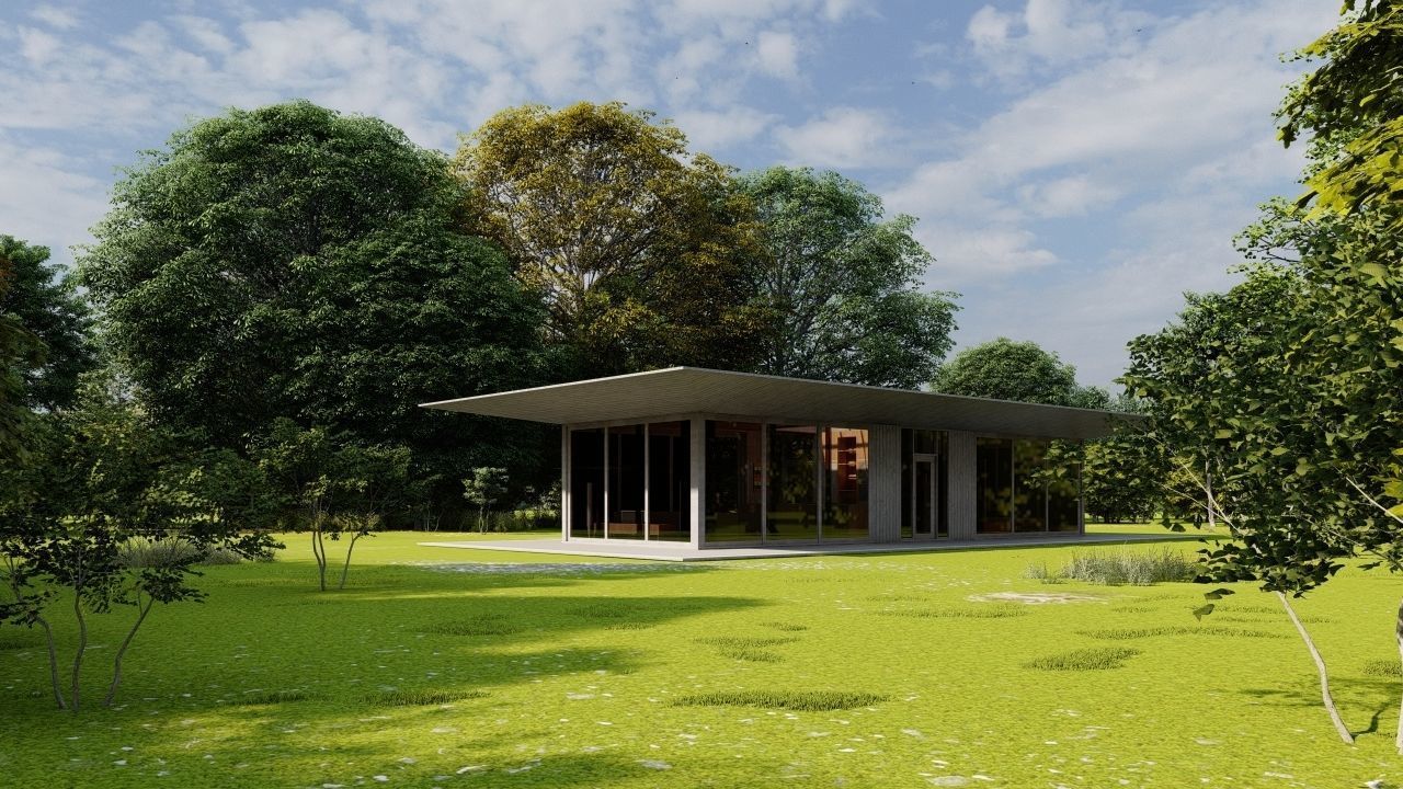 Casa Scene-villa-modern house 3D model_1