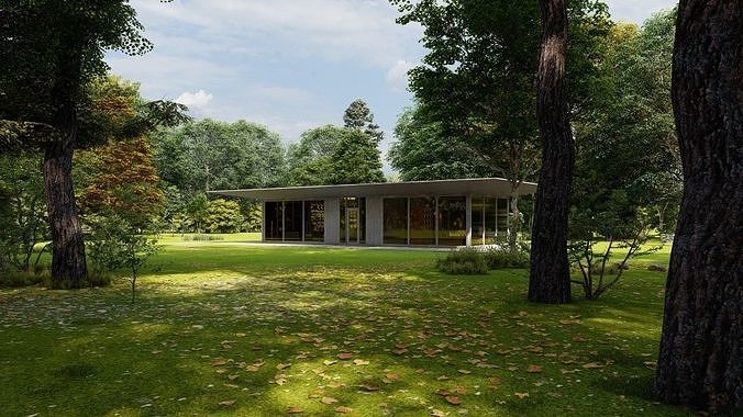 Casa Scene-villa-modern house 3D model 3