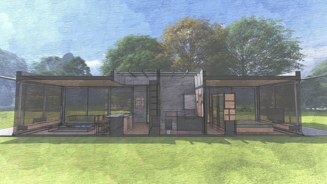 Casa Scene-villa-modern house 3D model_15