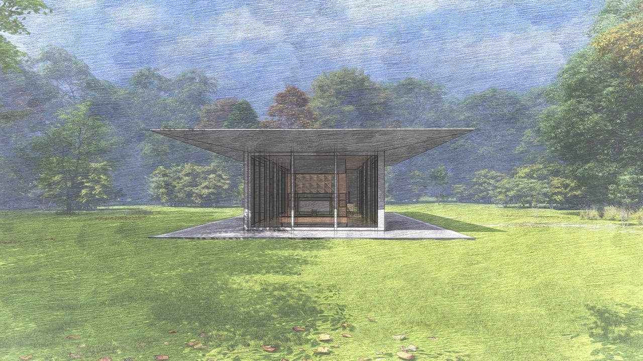 Casa Scene-villa-modern house 3D model_20