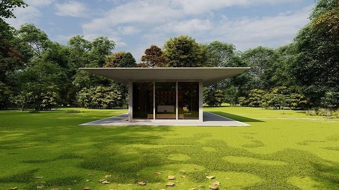 Casa Scene-villa-modern house 3D model 6