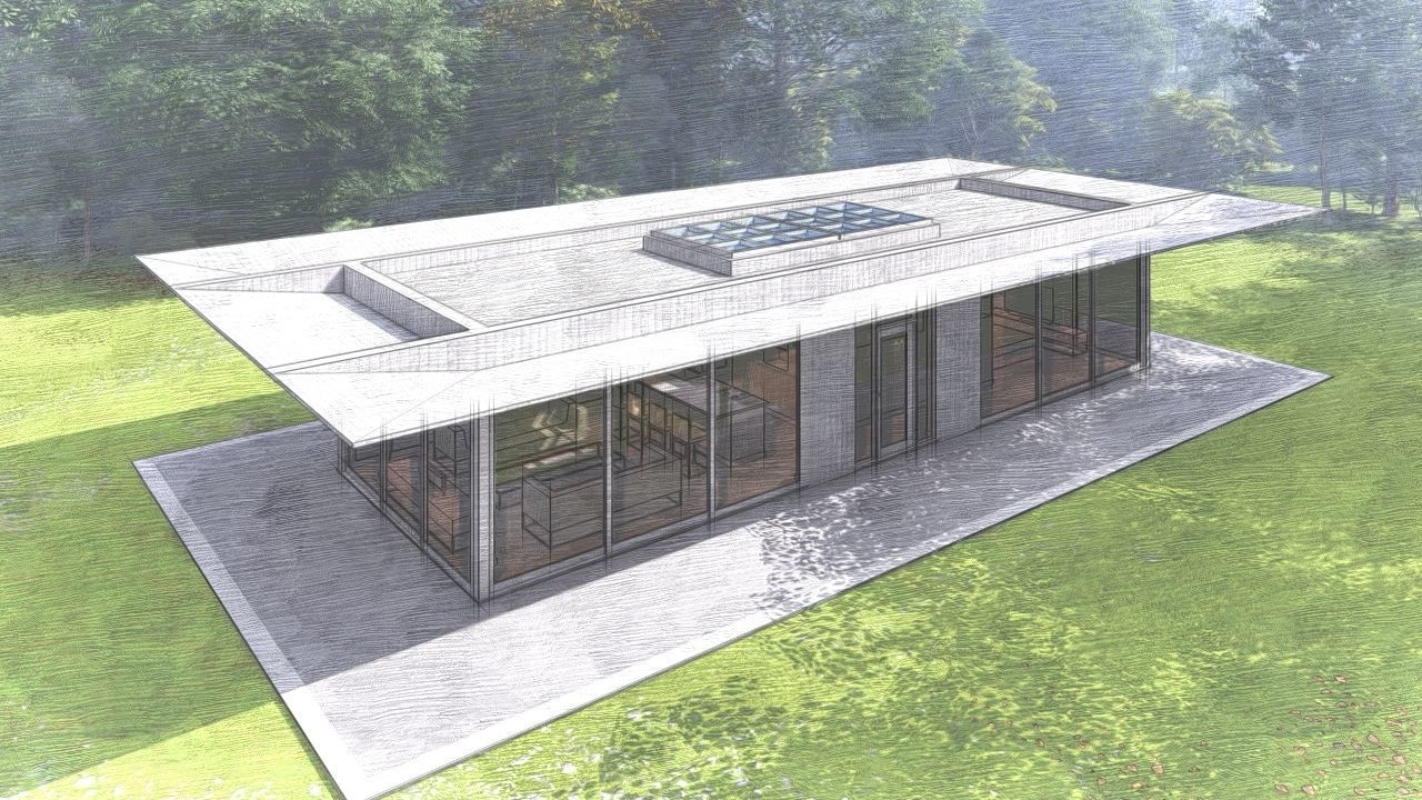 Casa Scene-villa-modern house 3D model_14