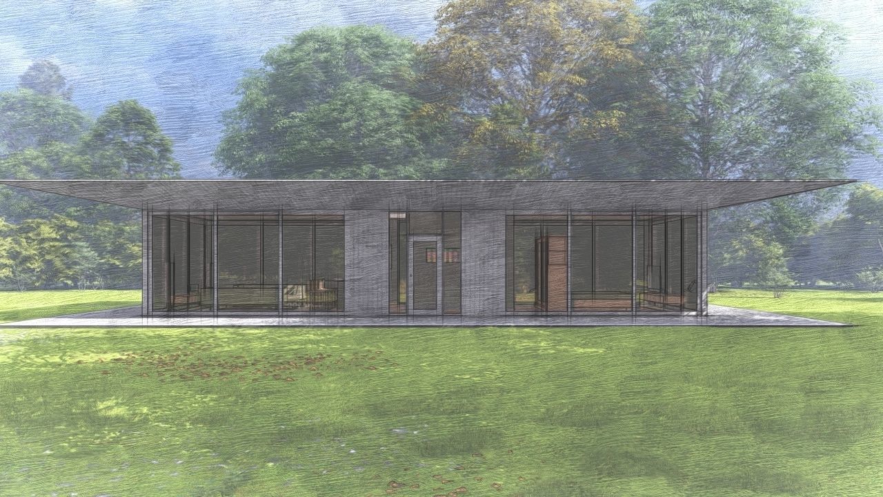 Casa Scene-villa-modern house 3D model_16