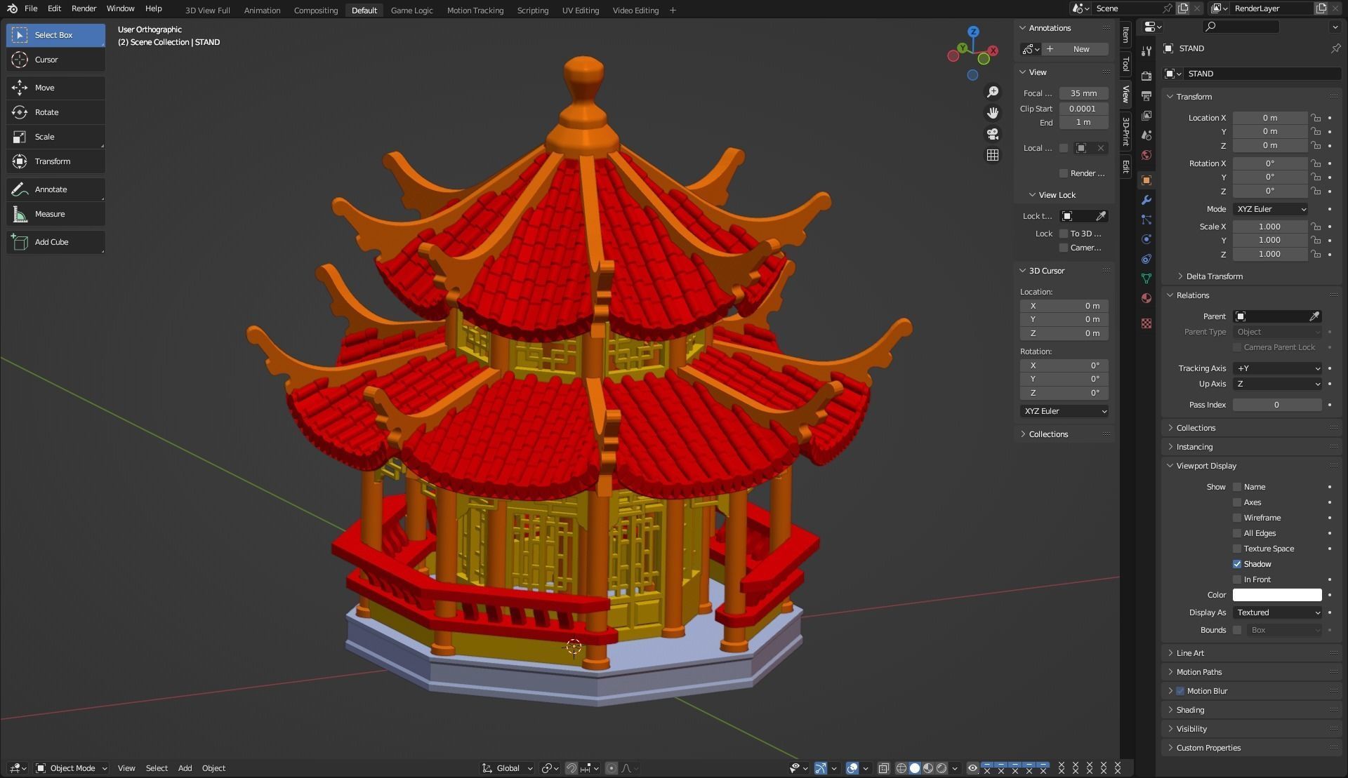 Printable Pagoda 3D print model_3