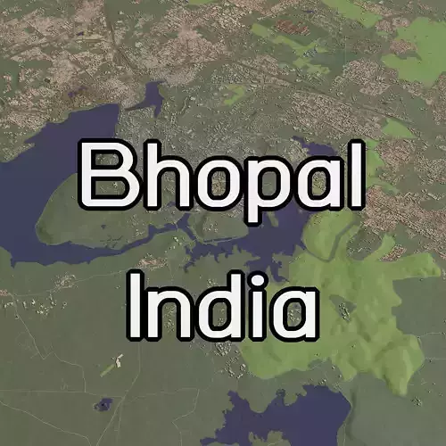 Bhopal India - city and urban 3D model