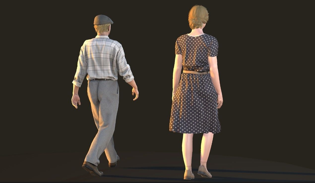 Soviet Citizens Low-poly 3D model_10