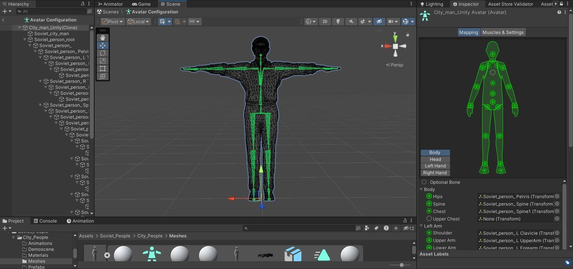 Soviet Citizens Low-poly 3D model_11