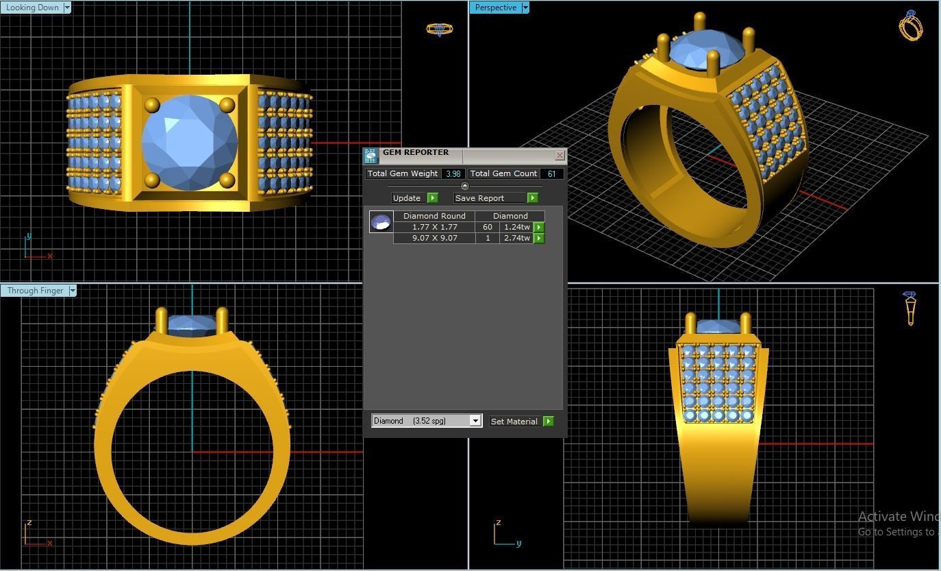 man ring 3D print model_1