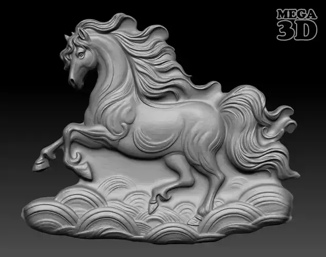 Horse Bas relief 240510 12 3D print model