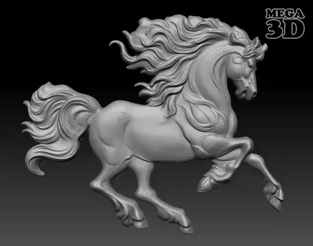 Horse Bas relief 240510 11 3D print model