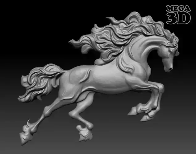 Horse Bas relief 240510 10 3D print model