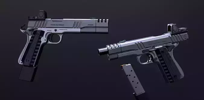 Handgun Colt 1911 - Tuning Models Low-poly 3D model