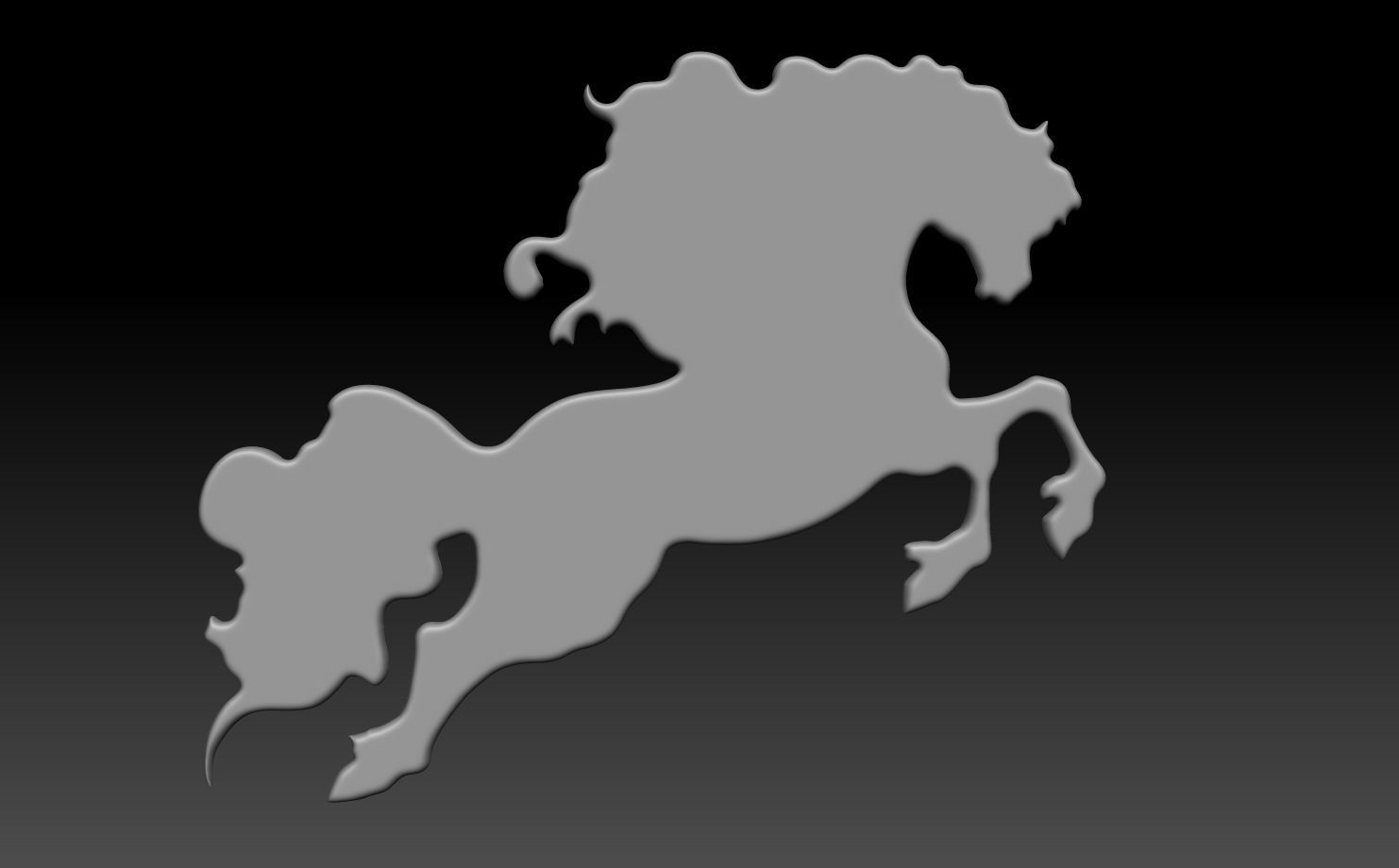 Horse Bas relief 240510 07 3D print model_5