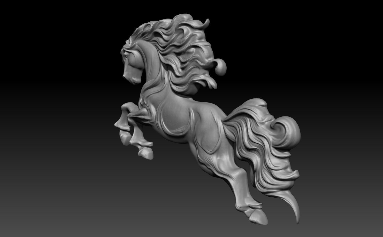Horse Bas relief 240510 07 3D print model_1