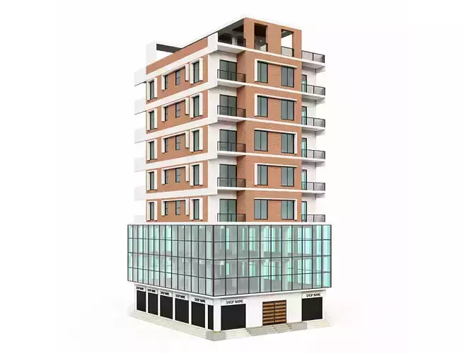 Mixed Use Building 2 Free 3D model
