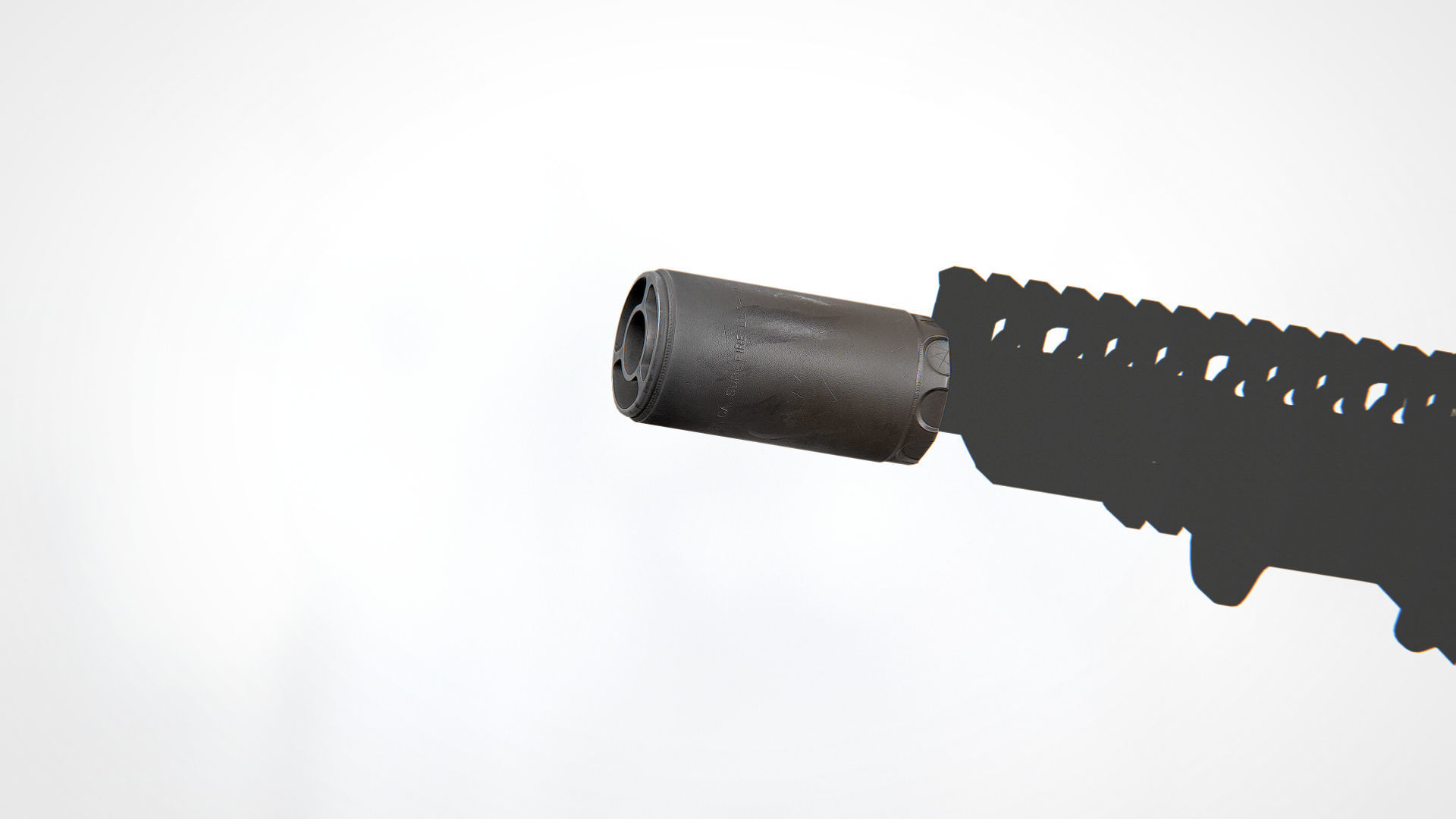 Surefire WARDEN Direct Thread 1-2-28 Free low-poly 3D model_8