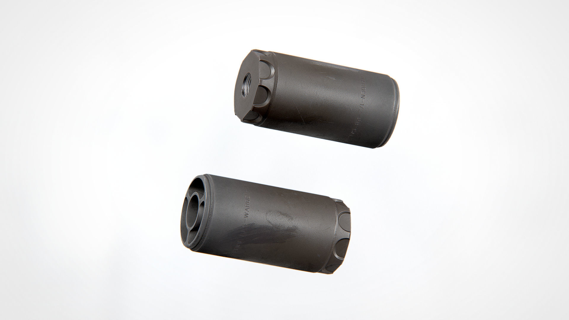 Surefire WARDEN Direct Thread 1-2-28 Free low-poly 3D model_2