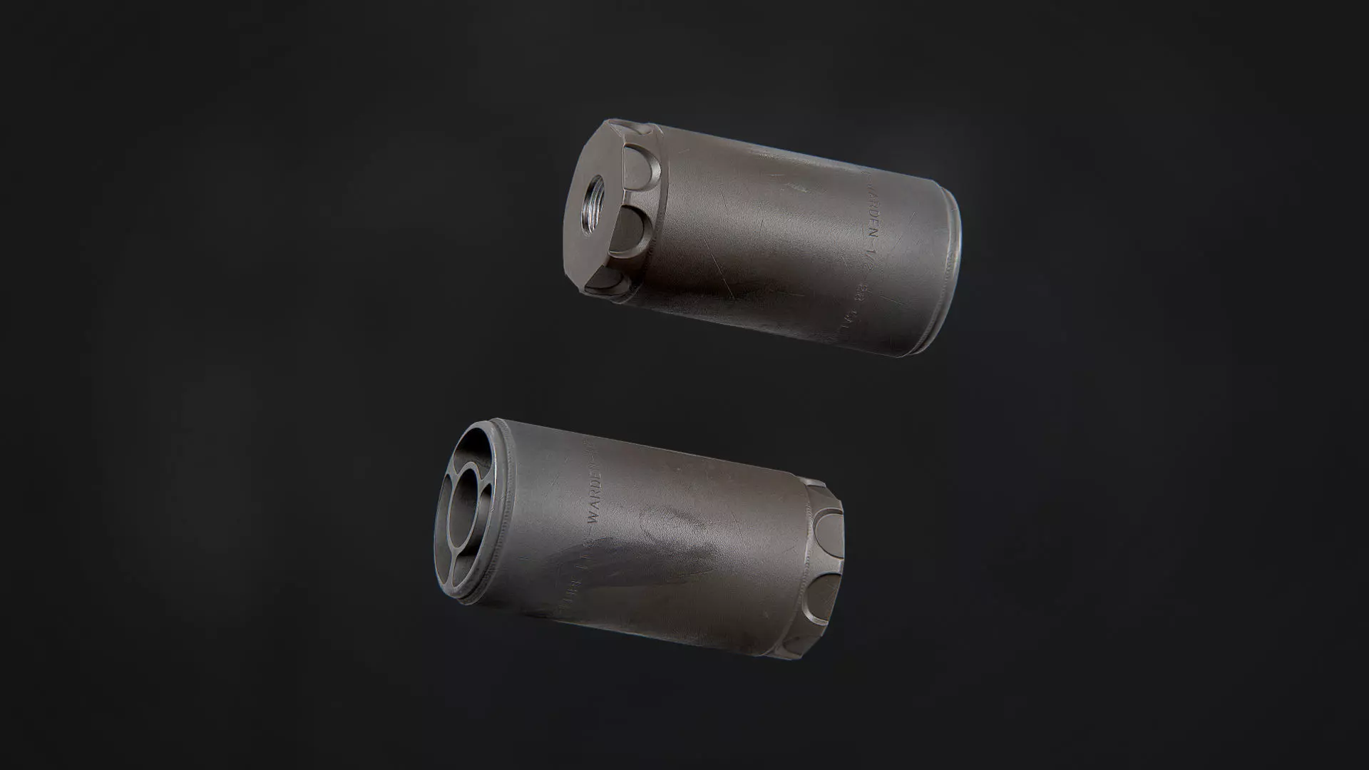 Surefire WARDEN Direct Thread 1-2-28 Free low-poly 3D model_0