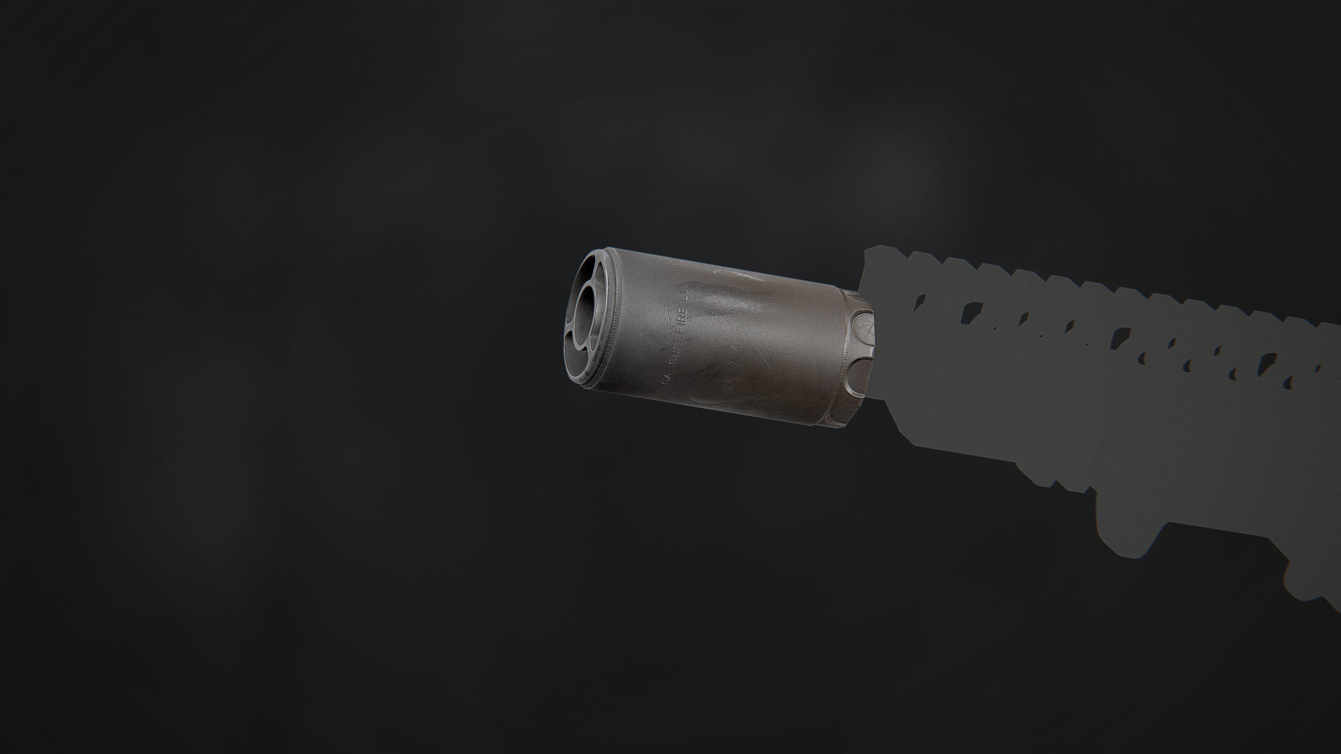 Surefire WARDEN Direct Thread 1-2-28 Free low-poly 3D model_7